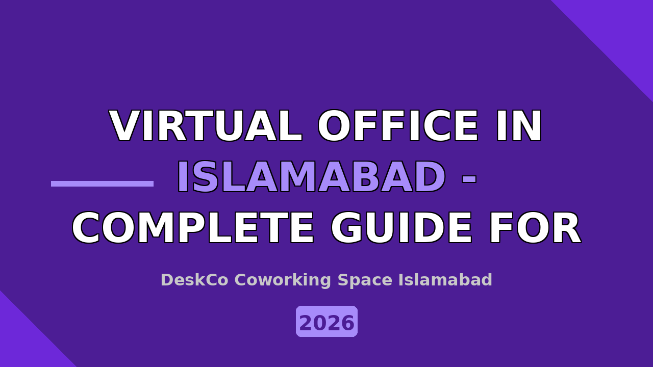 DeskCo coworking space in Islamabad